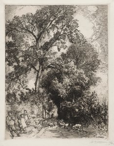 Le Retour du Troupeau, Crèvecœur, 1913 de Auguste Louis Lepère