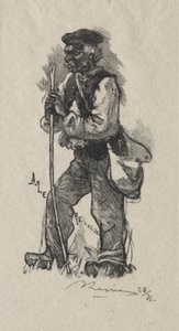 El cazador de serpientes, 1889 de Auguste Louis Lepère