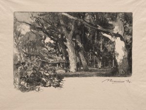 Mediodía en el bosque de Auguste Louis Lepère