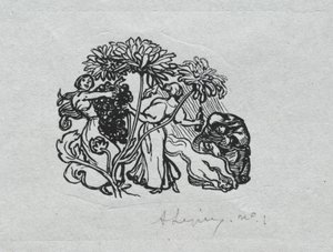 Almanaque de París, 1897: Pie de Página, Otoño de Auguste Louis Lepère