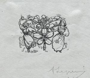 Almanaque de París, 1897: Pie de Página, Primavera de Auguste Louis Lepère