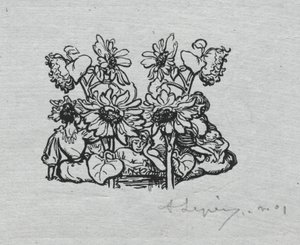 Almanaque de París, 1897: Pie de Página, Verano de Auguste Louis Lepère