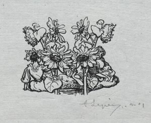 Almanaque de París, 1897: Pie de página, Verano, 1897 de Auguste Louis Lepère