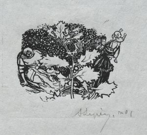 Almanaque de París, 1897: Pie de Página, Invierno de Auguste Louis Lepère