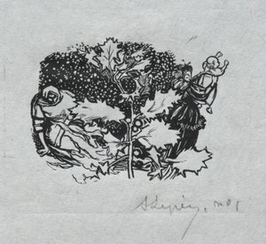 Almanaque de París, 1897: Pie de página, Invierno, 1897 de Auguste Louis Lepère