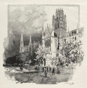 Rouen Illustré: Iglesia de Saint Ouen de Auguste Louis Lepère