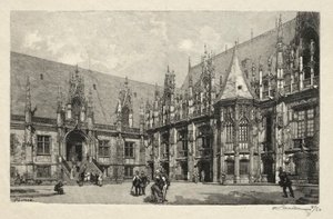 Rouen Illustré: Le Palais du Justice, 1896 de Auguste Louis Lepère