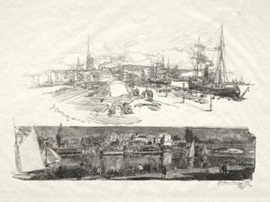 Rouen Illustré: Los nuevos muelles-La Isla La Croix, 1896