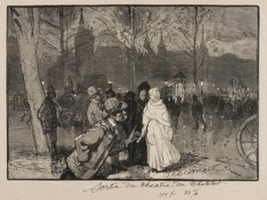 Salida del Teatro del Chatelet de Auguste Louis Lepère