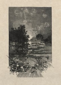 El festival para las víctimas del deber, 1884 de Auguste Louis Lepère