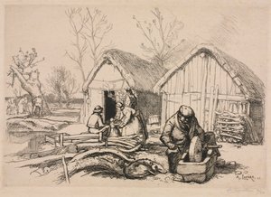 La casa de los leñadores en Vendée, 1915 de Auguste Louis Lepère