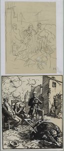 Trois otages assis de Auguste Louis Lepère