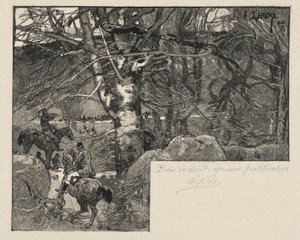 Una caza en el Monte Gérard de Auguste Louis Lepère