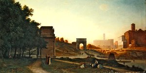 El Foro al atardecer, 1865 de Auguste Paul Charles Anastasi