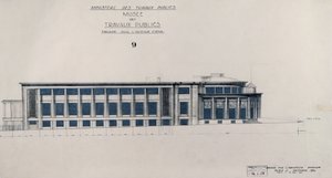 Proyecto para el Musee des Travaux Publiques, Fachada, Avenue d