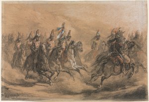 Carga de caballería de Auguste Raffet