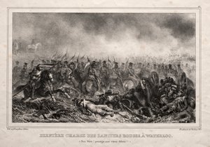 Última Carga de los Lanceros Rojos en Waterloo de Auguste Raffet