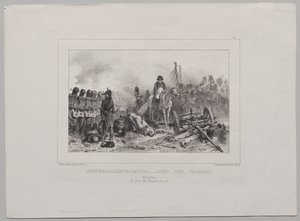 Álbum Litográfico de 1837: Medio Batallón a la Izquierda... ¡Apunta!... ¡Fuego!... Cargar de Auguste Raffet