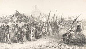 La gran revisión del Juste-Milieu pasando La Caricature, octubre de 1832 de Auguste Raffet
