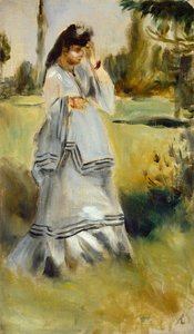 Mujer en un parque de Auguste Renoir