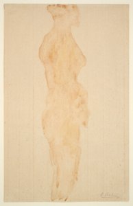 Desnudo de pie, vista lateral de Auguste Rodin