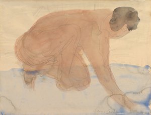 Figura desnuda en manos y rodillas, 1900-1910