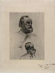 Retrato de Victor Hugo, vista de tres cuartos de Auguste Rodin