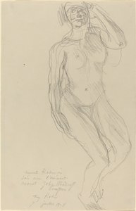 Desnudo Femenino Sentado Mirando al Frente de Auguste Rodin