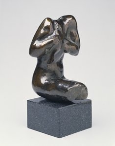 Pequeño torso femenino sentado, molde moderno