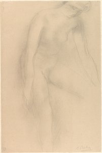 Mujer desnuda de pie, inclinada hacia delante de Auguste Rodin