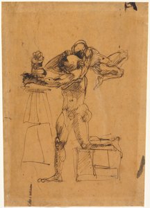 El genio del escultor, c. 1880-1883 de Auguste Rodin