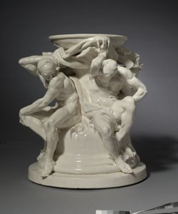 Titanes, soporte para un jarrón, diseñado por Albert-Ernest Carrier-Belleuse de Auguste Rodin