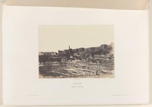 Cuenca Birket-es-Soultan fuera de la muralla de la ciudad vieja de Jerusalén Jerusalén. Birket-es-Soultan (título sobre el objeto) de Auguste Salzmann