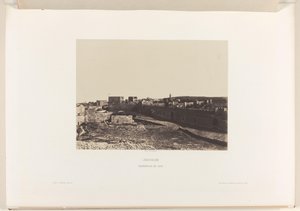 Vista de Jerusalén desde Sión Jerusalén. Fortaleza de Sión (título sobre el objeto) de Auguste Salzmann