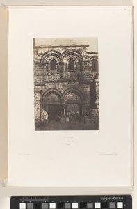 Fachada de la Iglesia del Santo Sepulcro, Jerusalén Jerusalén. San Sepulcro. Fachada (título sobre objeto) de Auguste Salzmann
