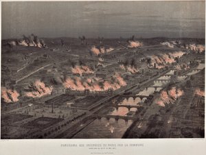 La noche de la Comuna del 23 al 24 de mayo provoca incendios en París de Auguste Victor Deroy
