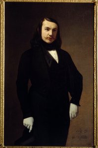 Retrato de Théophile Gautier (1811-1872) poeta, novelista y crítico literario de Auguste de Chatillon