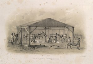Fabricación de cemento De: La construcción de la Catedral de San Isaac, 1845 de Auguste de Montferrand