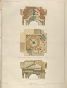 (Detalle) de la construcción del campanario De: La construcción de la Catedral de San Isaac, 1845 de Auguste de Montferrand