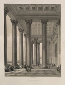 El portal norte de la Catedral de San Isaac De: La construcción de la Catedral de San Isaac, 1845 de Auguste de Montferrand