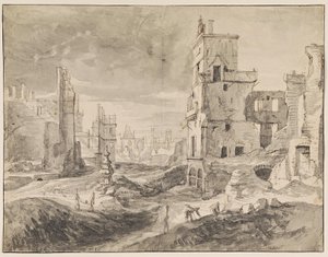 Bruselas después del bombardeo de 1695 de Augustin Coppens