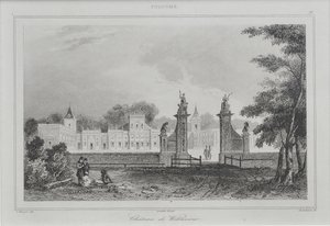 Vista del Palacio de Wilanów, 1840 de Augustin François Lemaiand#770tre