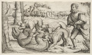 Una caza de osos, 1569