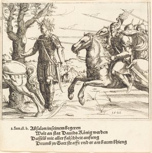 Absalón asesinado por Joab, 1548 de Augustin Hirschvogel