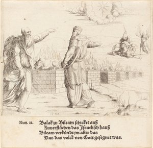 El Sacrificio de Balac y la Profecía de Balaam de Augustin Hirschvogel