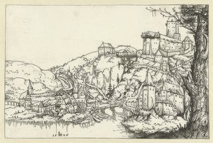 Vista de Passau. 1546 de Augustin Hirschvogel