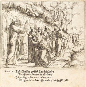 Cristo encarga a los apóstoles su misión, 1548 de Augustin Hirschvogel