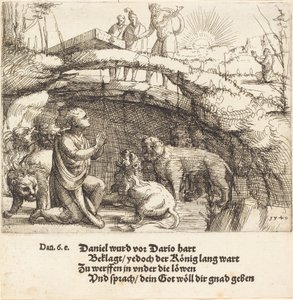 Daniel en el Foso de los Leones de Augustin Hirschvogel