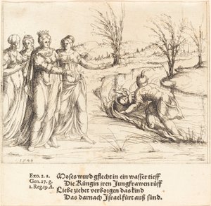 El hallazgo de Moisés de Augustin Hirschvogel