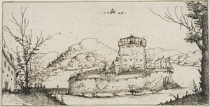 Fortaleza en un lago de Augustin Hirschvogel